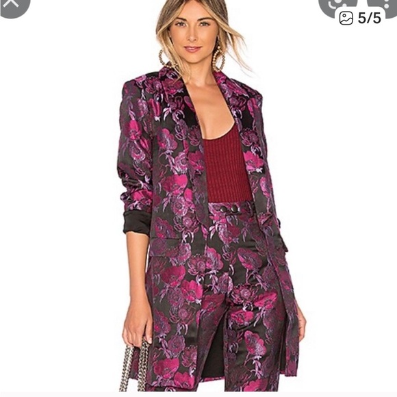 House of Harlow 1960 Floral Blazer - Pink and Black size XS